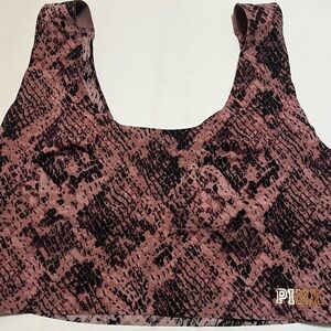 Pink Victoria Secret Sz M Snake Print Bralette